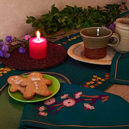 Calyz Teal Napkin set of 4 - Image 5